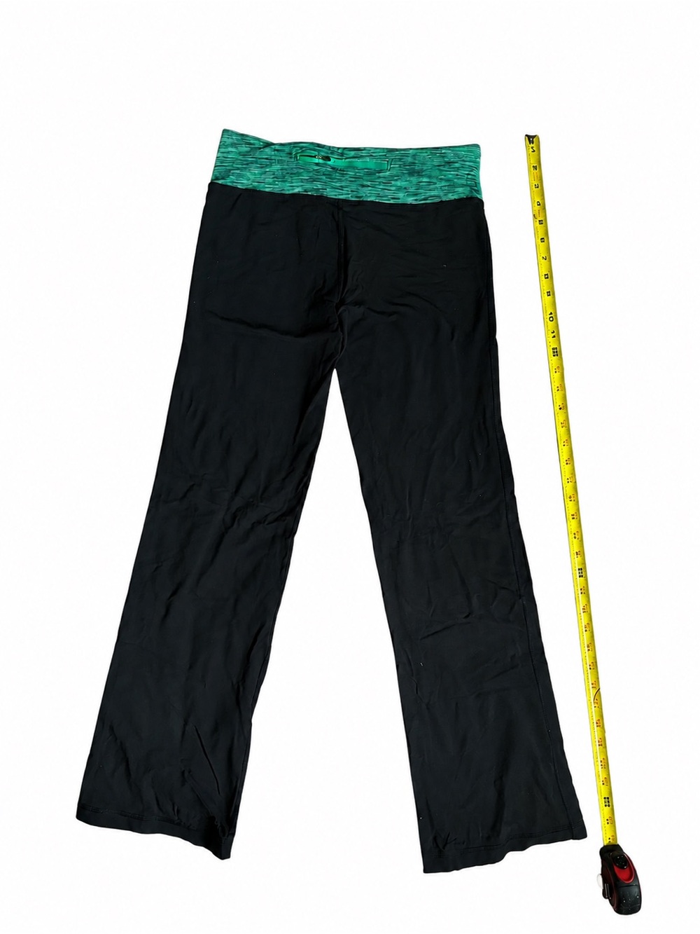 Woman/ TWO Black Lounge Pants with  Waistband/ one on purple AND 2nd Green